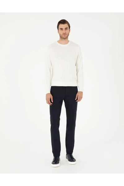 Lacivert Slim Fit Basic Kanvas Pantolon 50292522-VR033-Lacivert - PIERRE CARDIN