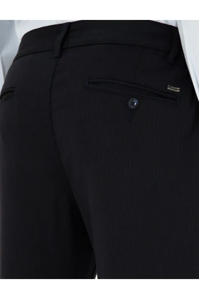 Lacivert Slim Fit Jogger Kanvas Pantolon 50296207-VR033-164809 - 6