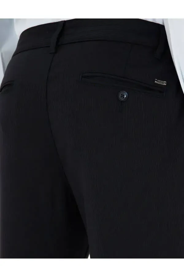 Lacivert Slim Fit Jogger Kanvas Pantolon 50296207-VR033-164809 - 6