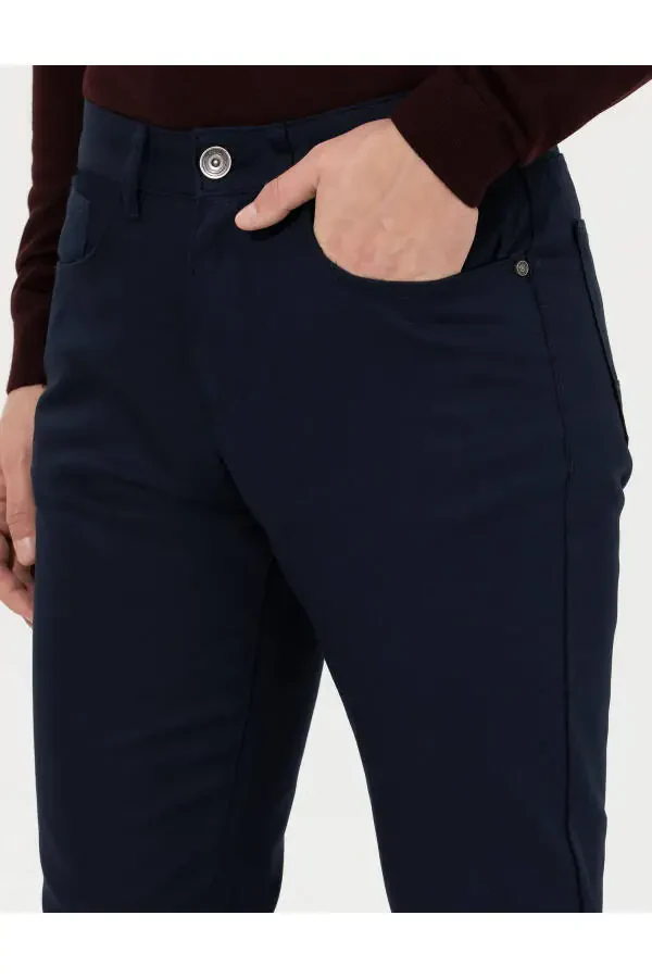 Lacivert Slim Fit Kanvas Pantolon 50264764-VR033-Lacivert - 20