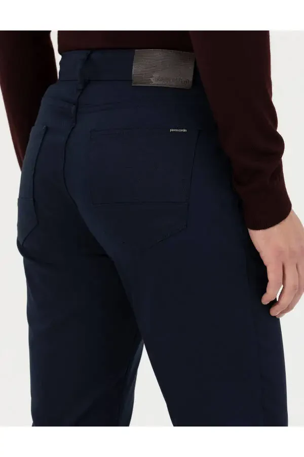 Lacivert Slim Fit Kanvas Pantolon 50264764-VR033-Lacivert - 14