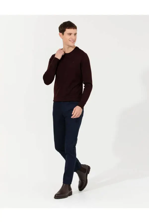 Lacivert Slim Fit Kanvas Pantolon 50264764-VR033-Lacivert - 3