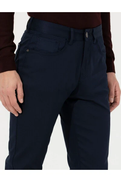 Lacivert Slim Fit Kanvas Pantolon 50264764-VR033-Lacivert - 5