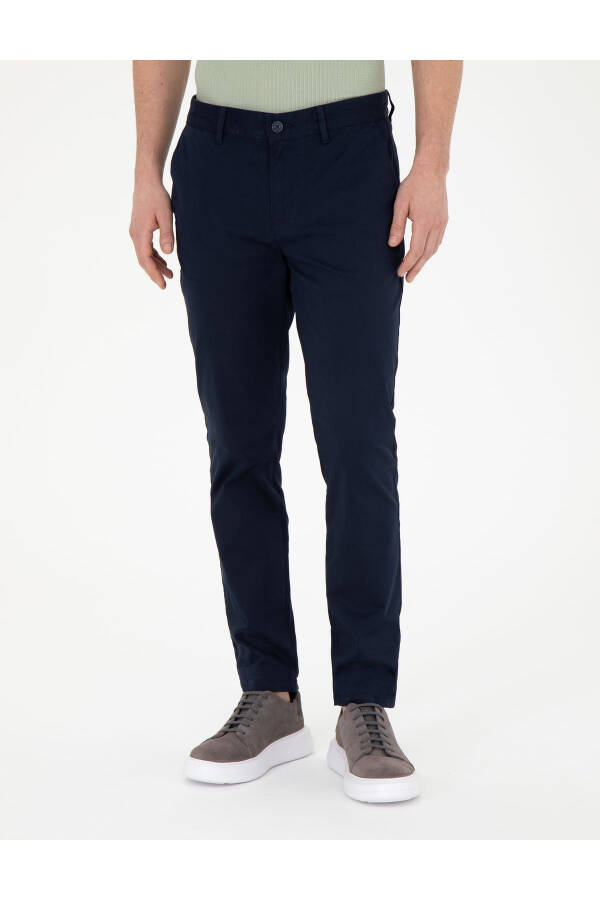 Lacivert Slim Fit Kanvas Pantolon 50288511-VR033-164809 - 2