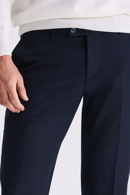 Lacivert Slim Fit Mato Gazlama Shim - 3