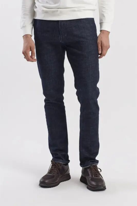 Lacivert Slimfit Pamuklu Yıkamalı Jean Kot Pantolon - Jakamen