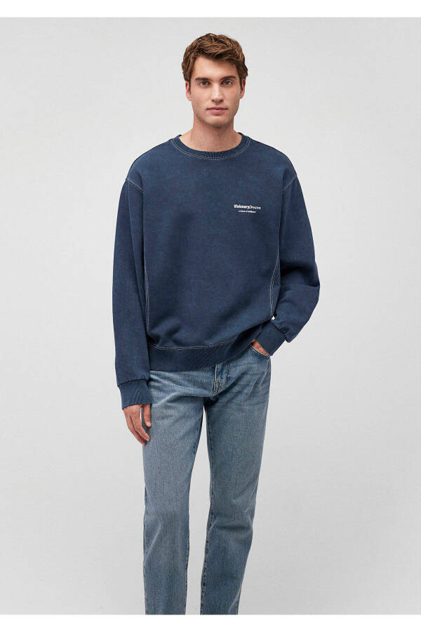 Lacivert Sweatshirt 0S10245-70488 - Lacivert-70488 - 7