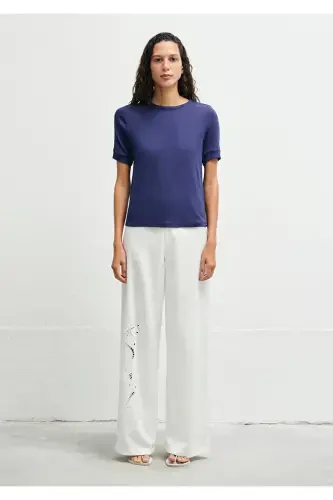 Lacivert Tişört Semi Slim Fit / Yarı Dar Kesim 1613431-70495 - MAVI (1)