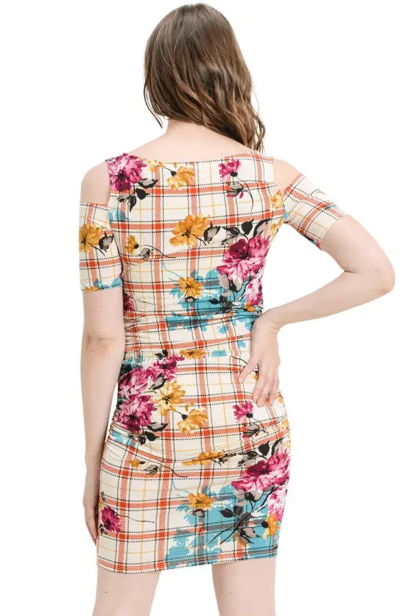 LaClef Kadınlar Soğuk Omuz Hamile Midi Elbise - 3