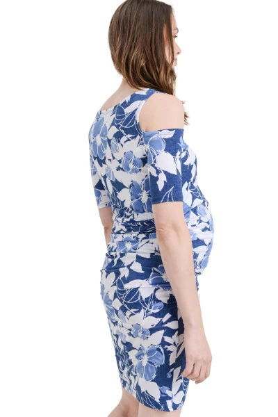 LaClef Women's Cold Shoulder Homiladorlik Midi Ko'ylagi - Modazone (1)