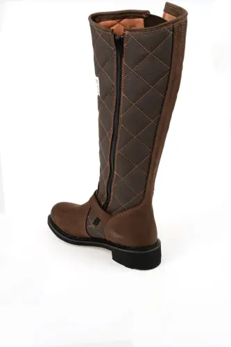 Laconia D.brown Leather Women's Boot-D.BROWN - 3