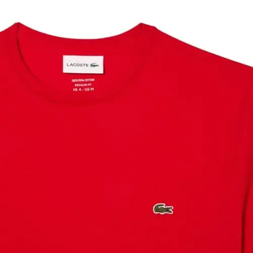 Lacoste erkaklar qisqa yengli Pima Jersey Crew Neck futbolka - 6