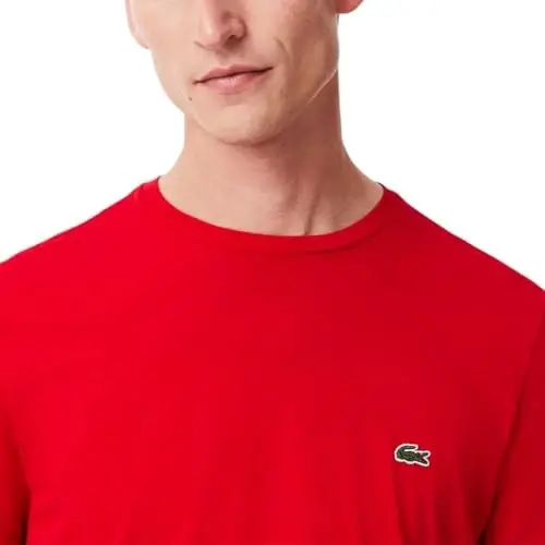 Lacoste erkaklar qisqa yengli Pima Jersey Crew Neck futbolka - 2