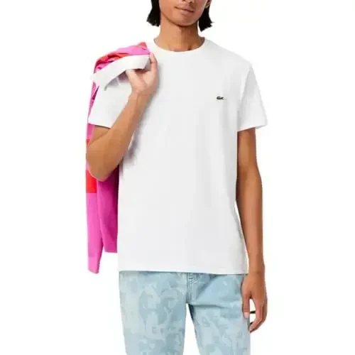 Lacoste erkaklar qisqa yengli Pima Jersey Crew Neck futbolkasi 