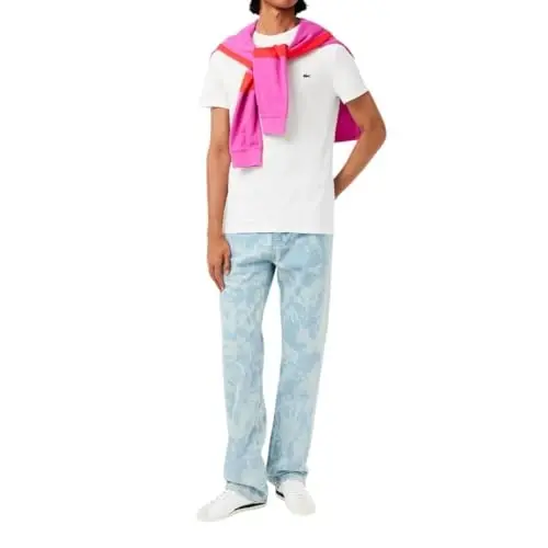 Lacoste erkaklar qisqa yengli Pima Jersey Crew Neck futbolkasi - 4