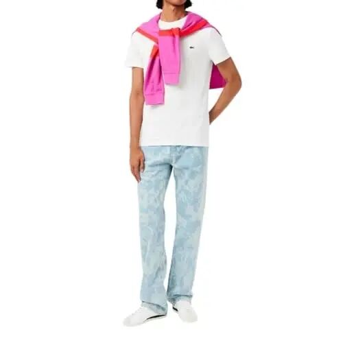 Lacoste erkaklar qisqa yengli Pima Jersey Crew Neck futbolkasi - 4