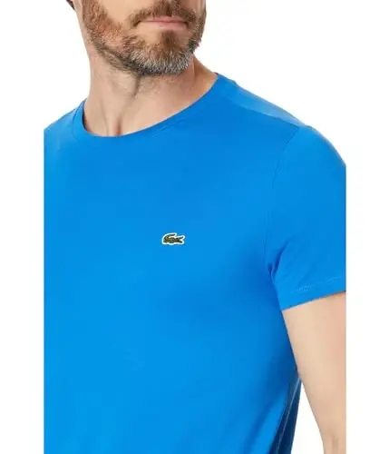 Lacoste Erkaklar uchun Kalta Yengli Pima Jersey Dumaloq Bo'yinli Futbolka - 3