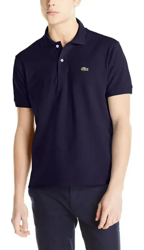 Lacoste erkaklar uchun original paxta pike polo, to'q ko'k, S - LACOSTE