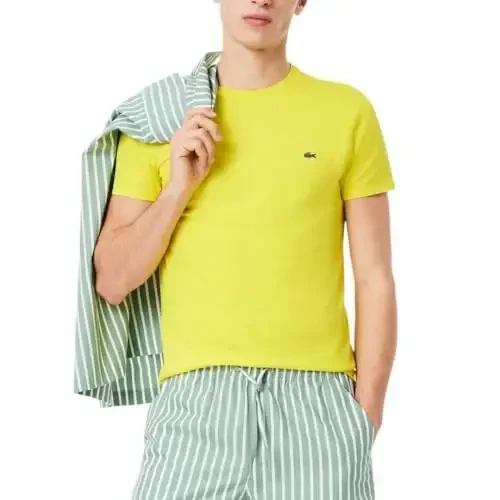 Lacoste erkaklar uchun qisqa yengli Pima Jersey Crew Neck futbolkasi 