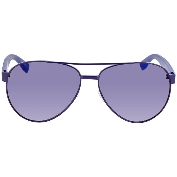 Lacoste Purple Pilot Unisex Sunglasses L185S 424 60-MATTEBLUE - Lacoste