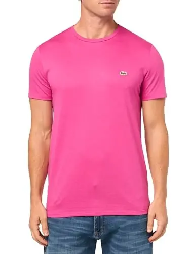 Lacoste Men's Short Sleeve Pima Jersey Crew Neck Tee 