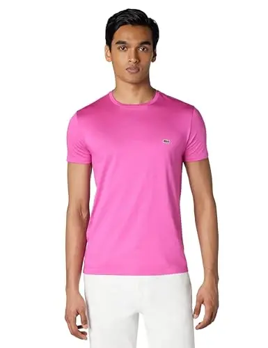 Lacoste Men's Short Sleeve Pima Jersey Crew Neck Tee - LACOSTE