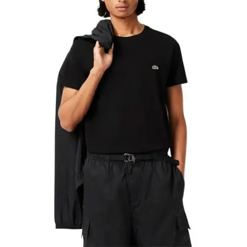 Lacoste Men's Short Sleeve Pima Jersey Crew Neck Tee 