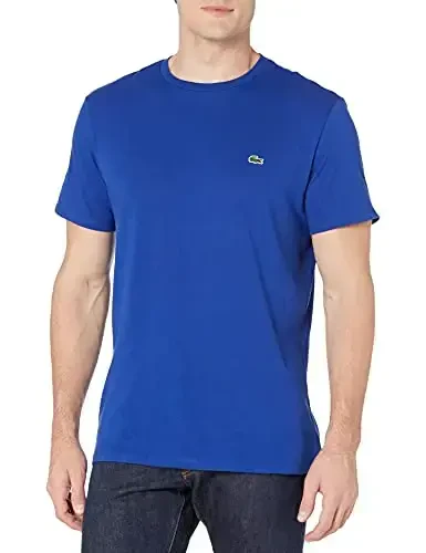Lacoste Men's Short Sleeve Pima Jersey Crew Neck Tee 