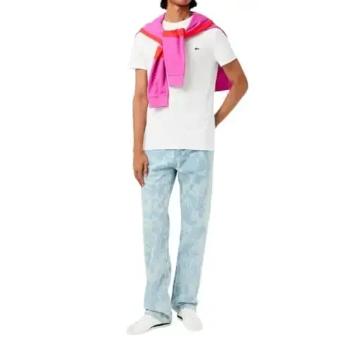 Lacoste Men's Short Sleeve Pima Jersey Crew Neck Tee - 4