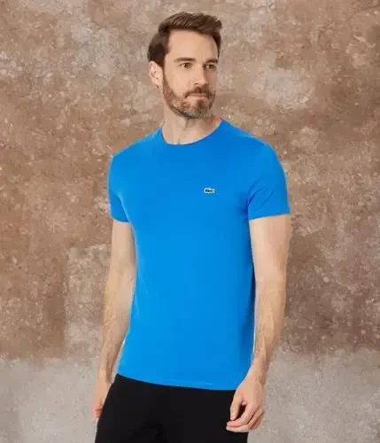 Lacoste Men's Short Sleeve Pima Jersey Crew Neck Tee - 4