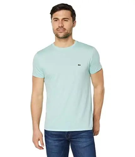 Lacoste Men's Short Sleeve Pima Jersey Crew Neck Tee 