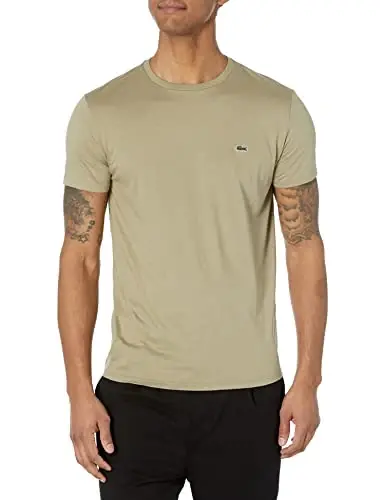 Lacoste Men's Short Sleeve Pima Jersey Crew Neck Tee 