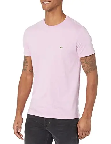 Lacoste Men's Short Sleeve Pima Jersey Crew Neck Tee 