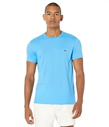 Lacoste Men's Short Sleeve Pima Jersey Crew Neck Tee 