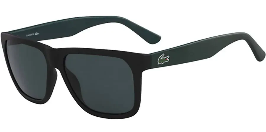 Lacoste Men's Matte Onyx/Green Petite Pique Soft Square Classic Sunglasses - L732S-004 - 1