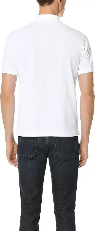 Lacoste Short Sleeve Jersey Interlock Regular Fit Mens Polos Size S, Color: White - Modazone