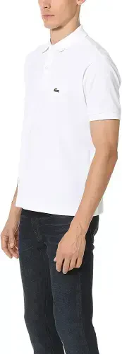 Lacoste Short Sleeve Jersey Interlock Regular Fit Mens Polos Size S, Color: White - Modazone (1)
