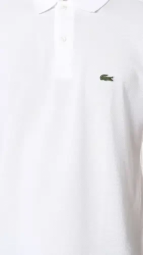 Lacoste Short Sleeve Jersey Interlock Regular Fit Mens Polos Size S, Color: White - 4