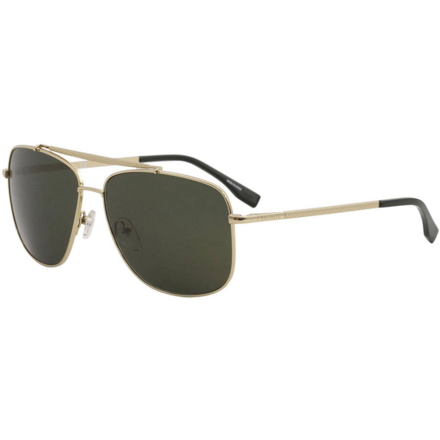 Lacoste L188S 714 Men's Green Lens Gold Metal Frame Sunglasses - 1