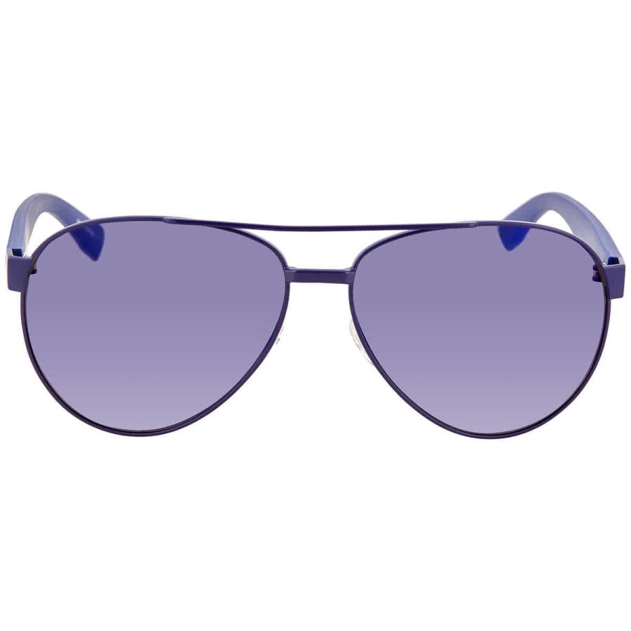 Lacoste Men Sunglasses L185S 424 Blue Matte Aviator Metal 60-14-140 - 1