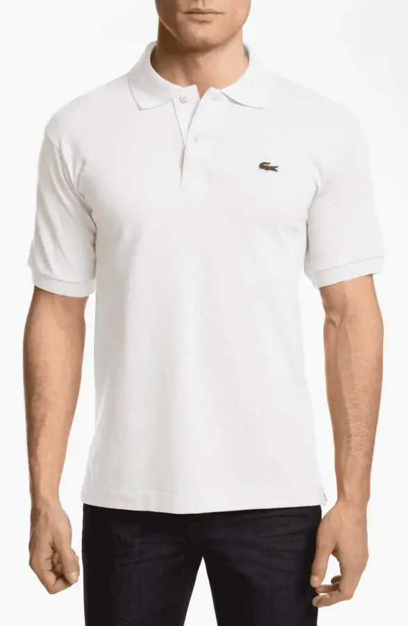 Lacoste Men's Classic Pique 100% Cotton Short Sleeve Polo White Size XL - 1