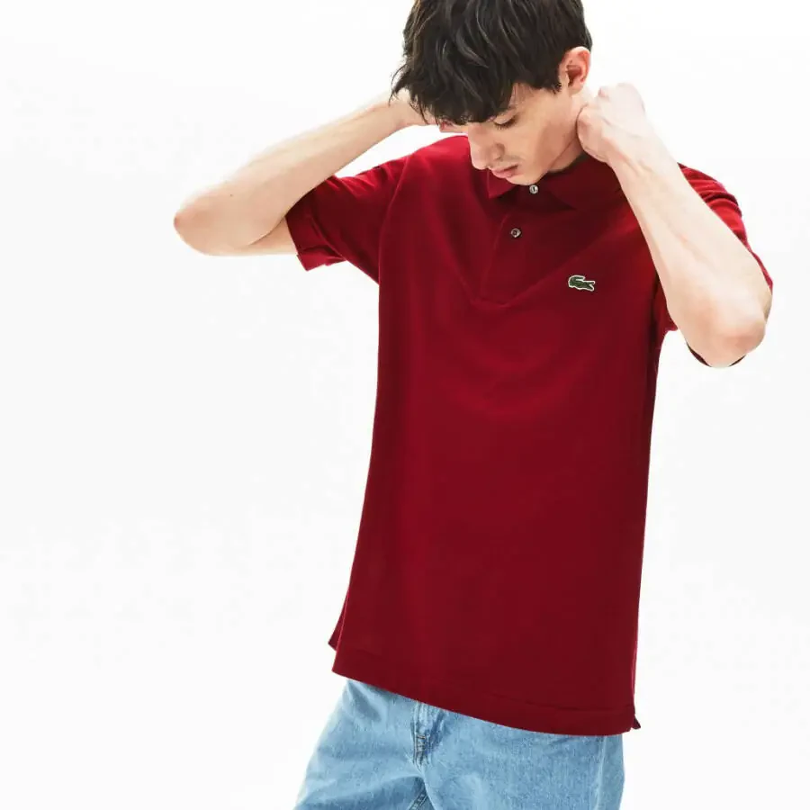 Lacoste Mens Classic Pique Polo Shirt Bordeaux Red 2XL - 1