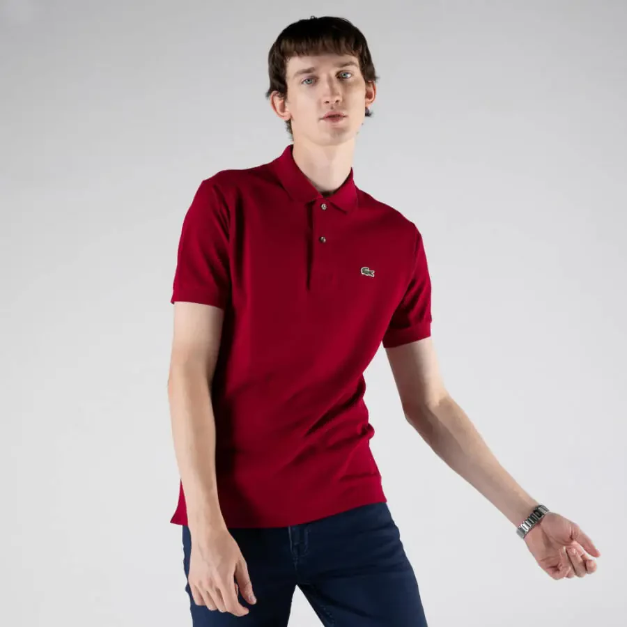 Lacoste Mens Classic Pique Polo Shirt Bordeaux Red 2XL - 2