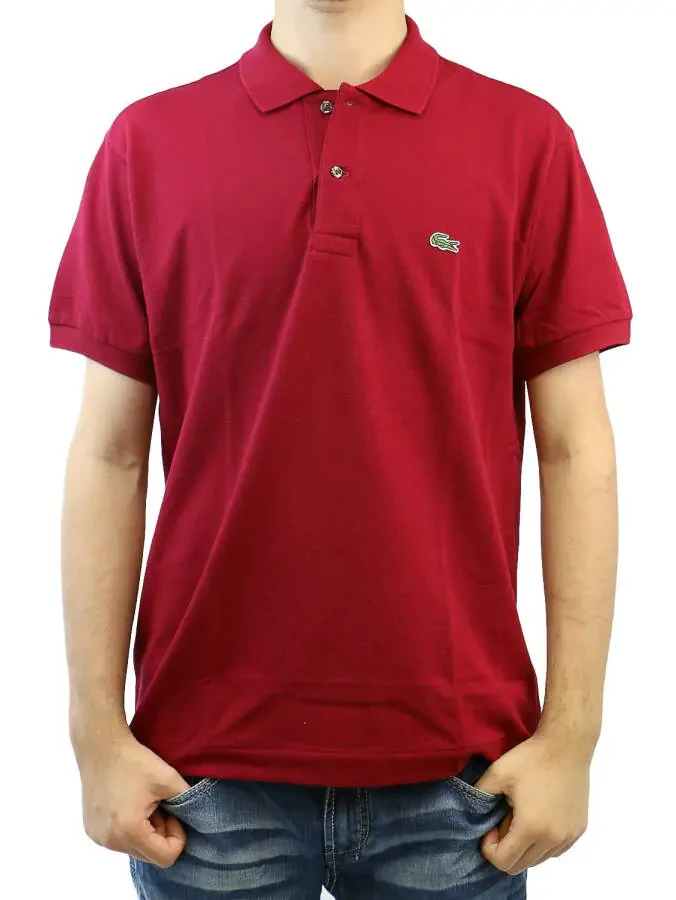 Lacoste Mens Classic Pique Polo Shirt Bordeaux Red 2XL - 4