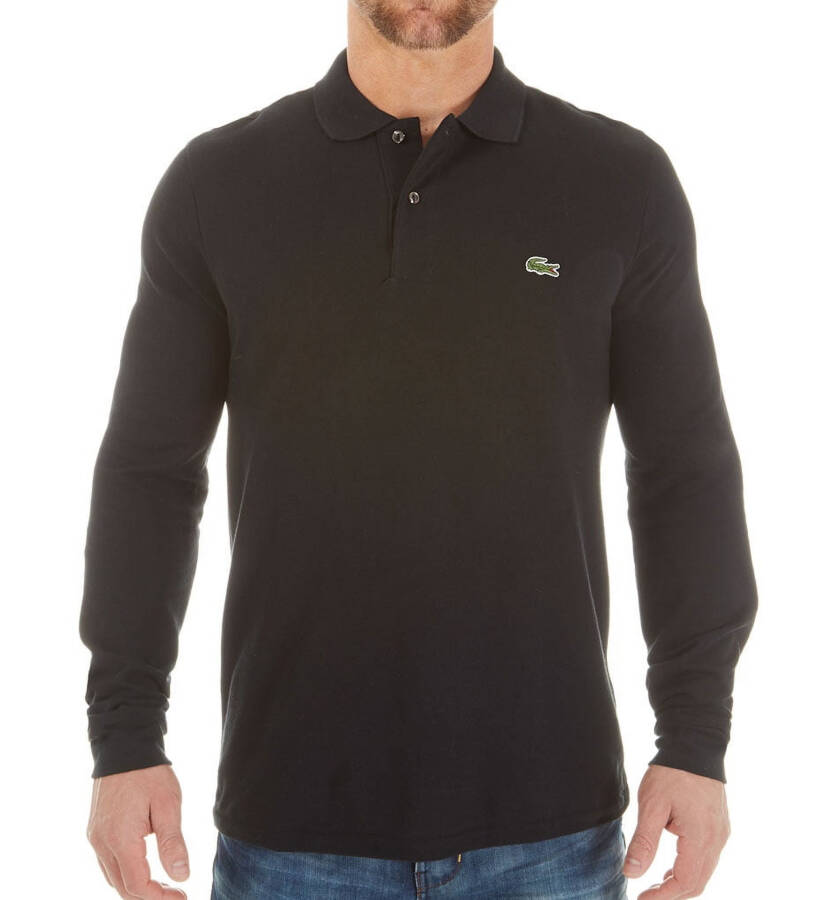 Lacoste Men's Long Sleeve Classic Pique Polo White L1312 001 - 3
