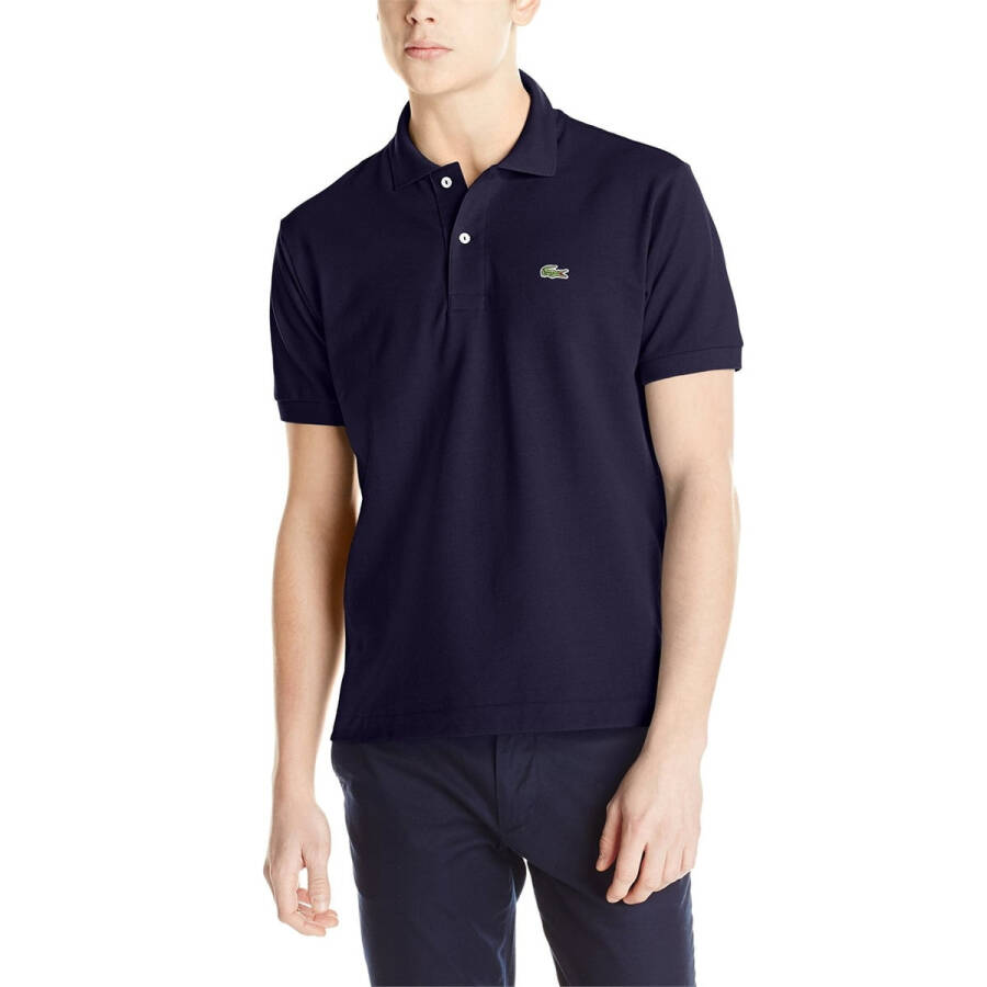 Lacoste Men's Original Cotton Pique Polo, Navy Blue, S - 2