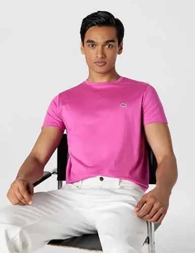 Lacoste Men's Short Sleeve Pima Jersey Crew Neck Tee - 2