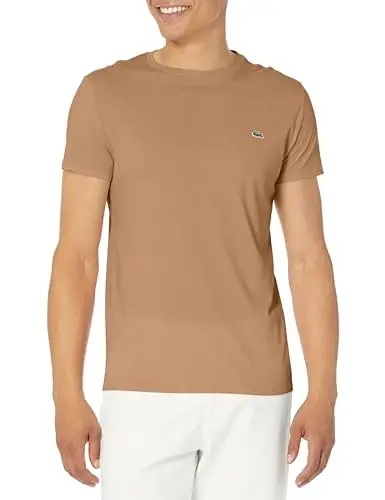 Lacoste Men's Short Sleeve Pima Jersey Crew Neck Tee - 1