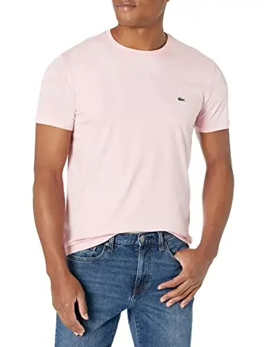 Lacoste Men's Short Sleeve Pima Jersey Crew Neck Tee 