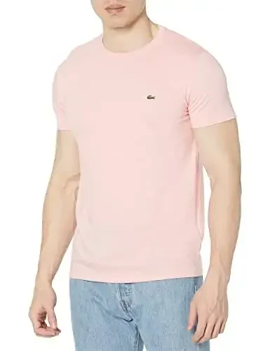 Lacoste Men's Short Sleeve Pima Jersey Crew Neck Tee 